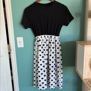 Black and White Heart Dress